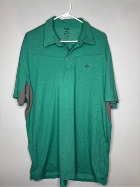 ATG Wrangler Men's Green & Gray Polo Size XLT